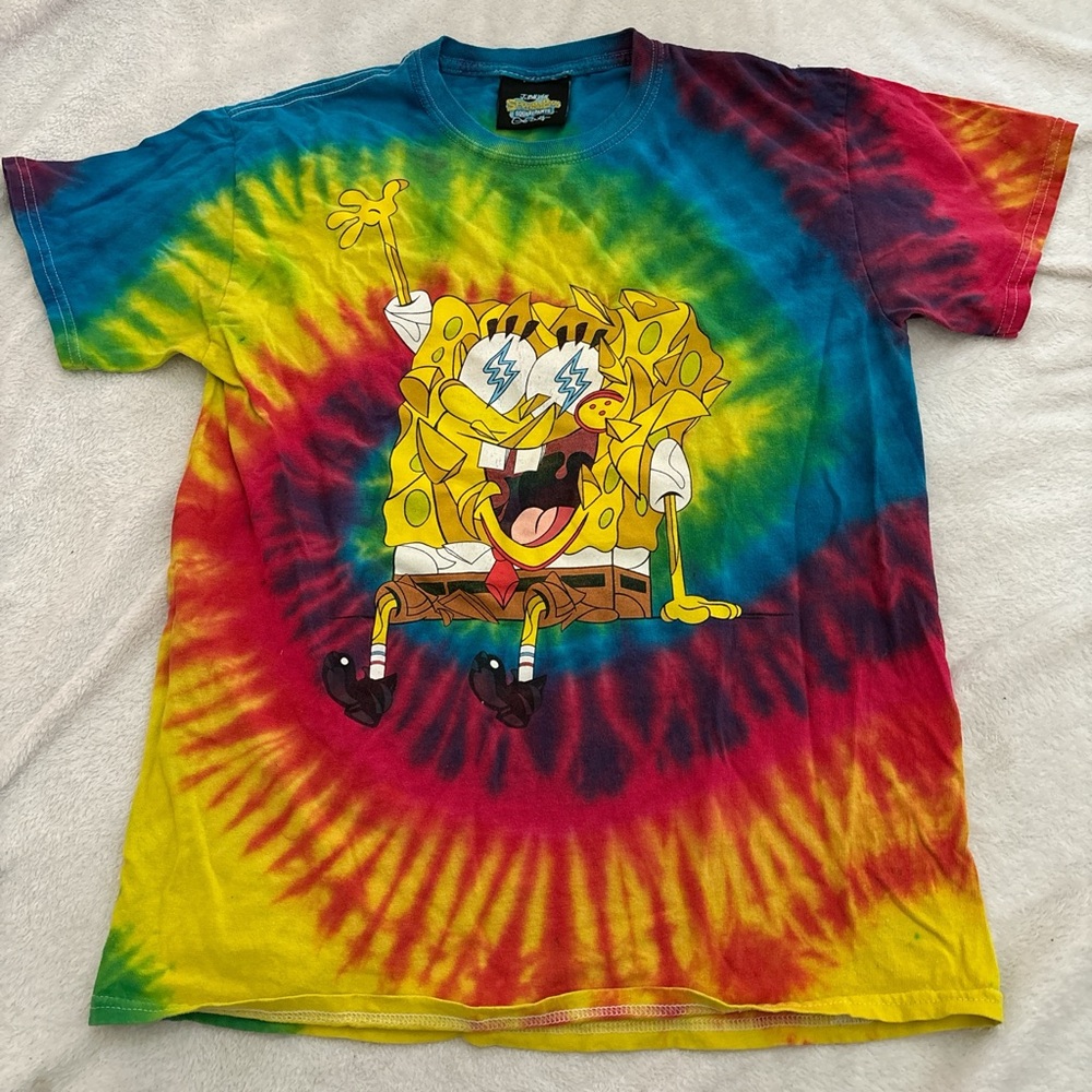 J Balvin x Spongebob Nickelodeon Exclusive tie dye Shirt